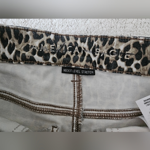 AMERICAN EAGLE OUTFITTERS Leopard Next Level Stretch Hi-Rise Jeggings | SZ 4 - Picture 6 of 9